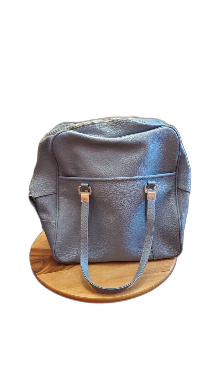 Vintage Sears, Roebuck and Company Luggage Bag Carry On Travel Bag Tote Baby Blu